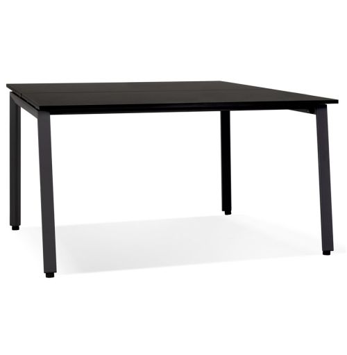 Table de réunion / bureau bench 'AMADEUS SQUARE' noir - 160x160 cm