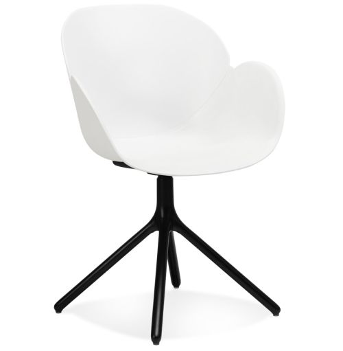 Chaise avec accoudoirs 'APODIS' blanche en matière plastique 