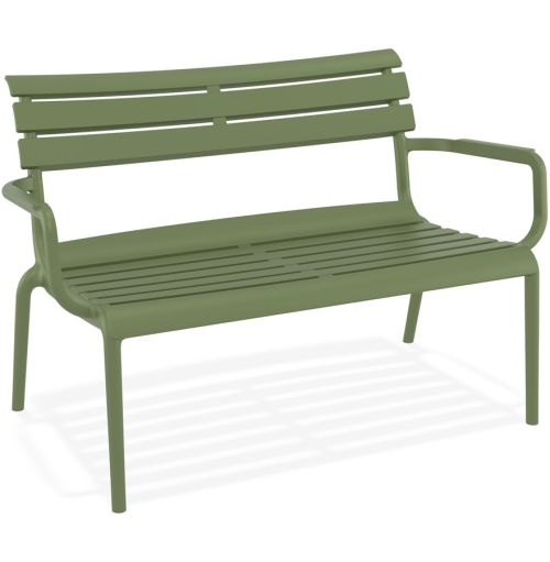 Banc de jardin 'AROMA XL' vert en matière plastique