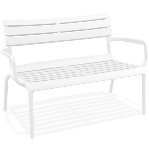 Banc de jardin 'AROMA XL' blanc en matière plastique
