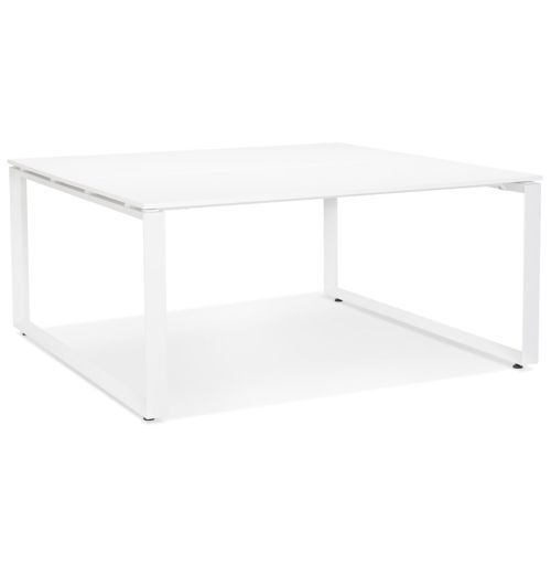 Table de réunion / bureau bench 'BAKUS SQUARE' blanc - 160x160 cm