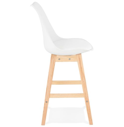 Tabouret snack mi-hauteur 'CAMILA MINI' blanc style scandinave