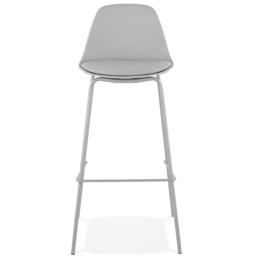 Tabouret de bar 'COOKIE' gris style industriel
