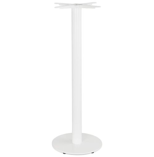 Pied de table rond 'CORTADO' 110 en métal blanc intérieur/extérieur