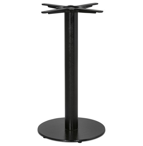 Pied de table rond 'CORTADO' 75 en métal noir intérieur/extérieur