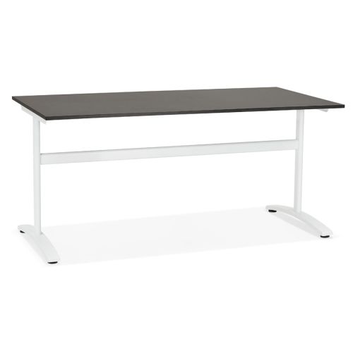 Grand bureau droit 'CRYPTO' noir - 160x80 cm