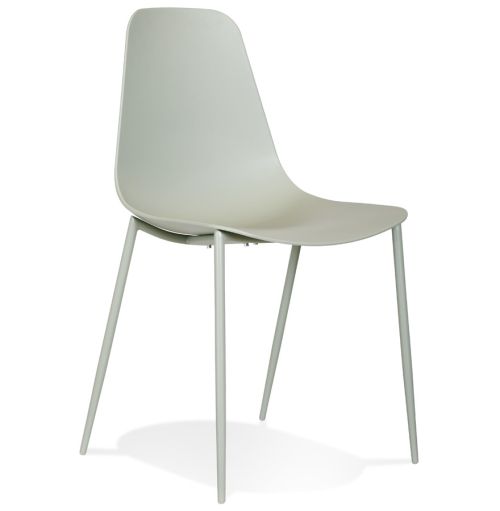 Chaise intérieur / extérieur 'FELIZ' verte en matière plastique et métal