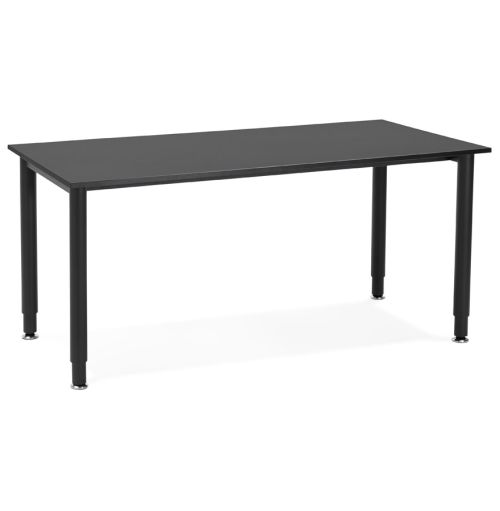 Table de réunion / bureau design 'FOCUS' noir - 160x80 cm