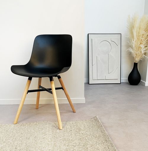 Chaise design 'GLADYS' noire