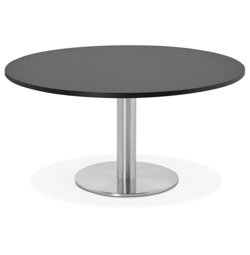 Table basse lounge HOUSTON noire - Ø 90 cm