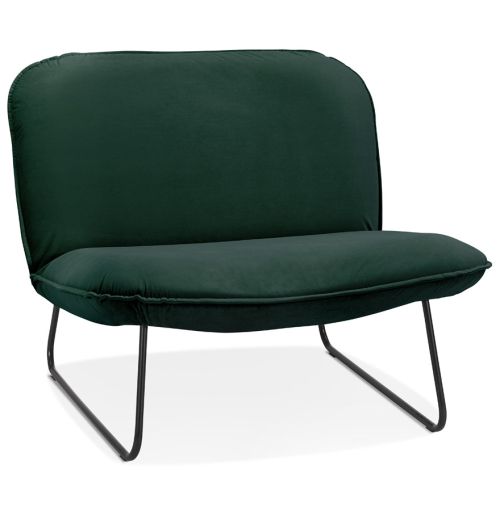 Fauteuil lounge 'ICONIC' en velours vert