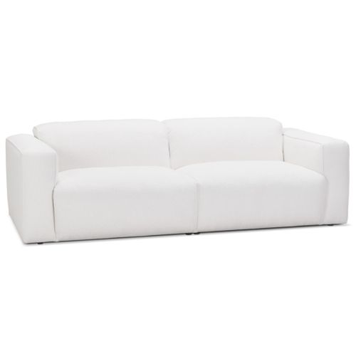 Canapé droit 'KANSAS' blanc - canapé 3 places design