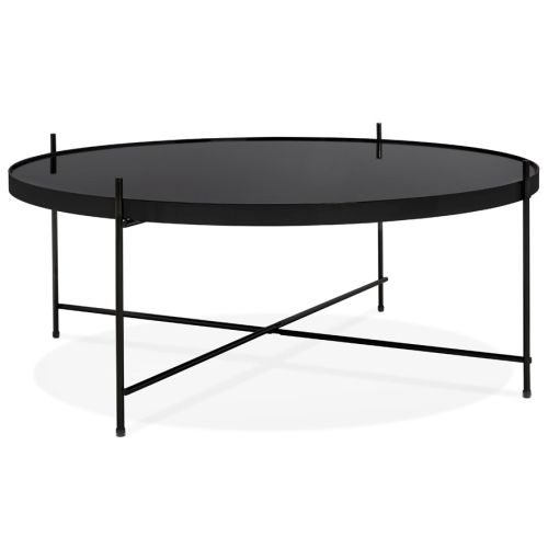 Table basse de salon 'KOLOS BIG' noire