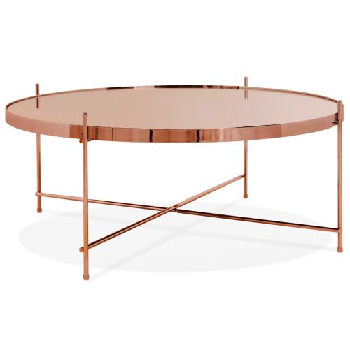Table basse de salon 'KOLOS BIG' couleur cuivre