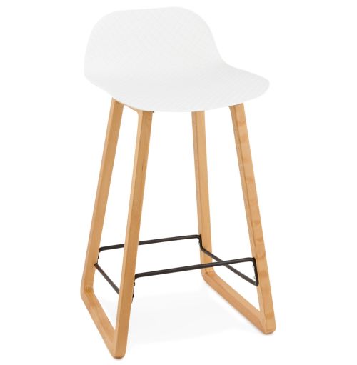 Tabouret snack mi-hauteur 'MAKI MINI' blanc style scandinave