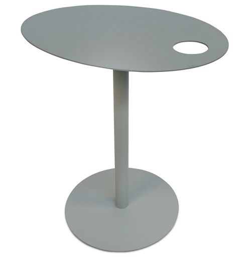 Table d'appoint ovale 'MASA' en métal gris