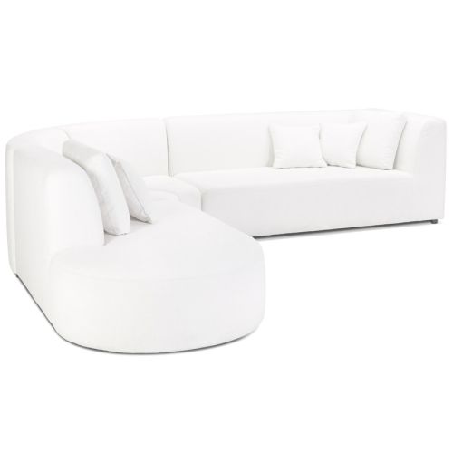 Canapé d'angle design 'MATELOT L SHAPE' blanc (angle à gauche)