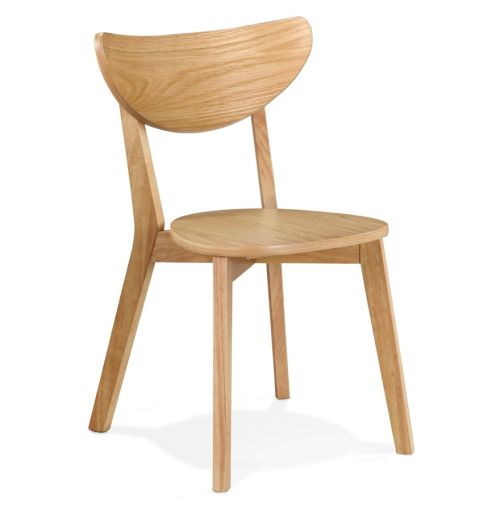 Chaise moderne 'MONA' en bois finition naturelle - Commande par 2 pièces / Prix pour 1 pièce