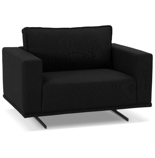 Fauteuil de salon design 1,5 places 'MOZART MINI' noir