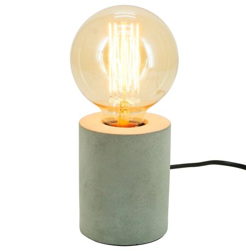 Pied de lampe de table 'NIGRI' gris effet béton