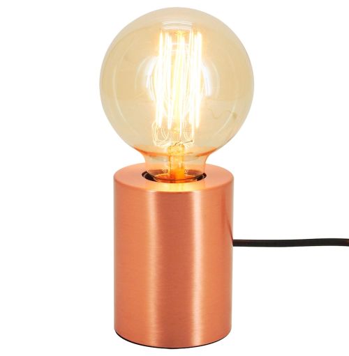 Pied de lampe de table 'NIGRI' en métal cuivré