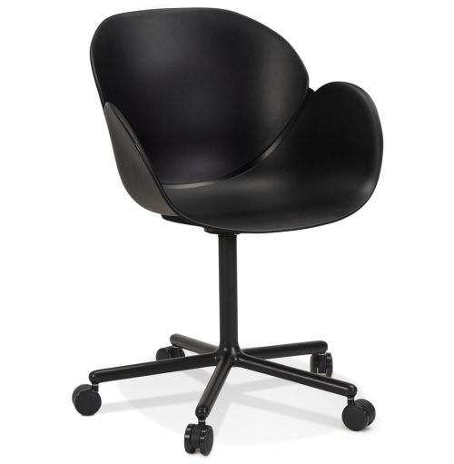 Chaise de bureau avec accoudoirs 'ORION' noire 