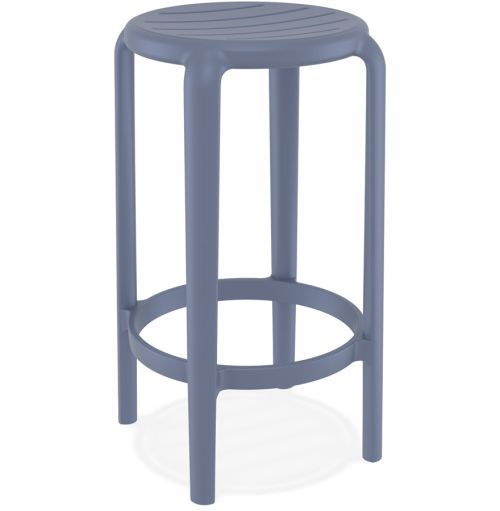 Tabouret de jardin mi-hauteur 'PEYA MINI' gris foncé en matière plastique