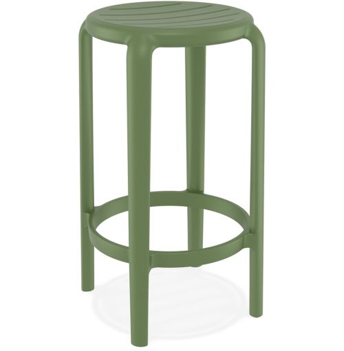 Tabouret de jardin mi-hauteur 'PEYA MINI' vert en matière plastique