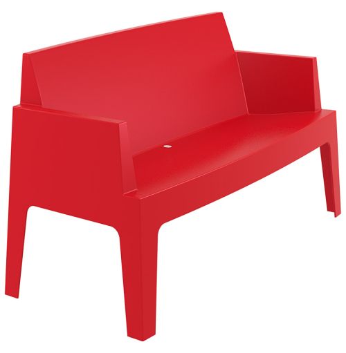 Banc de jardin 'PLEMO XL' rouge en matière plastique