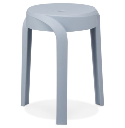Tabouret bas empilable 'POMPA' en matière plastique bleu