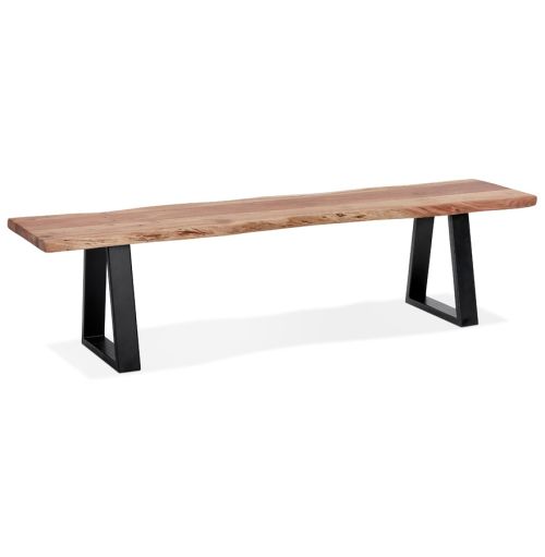 Banc style industriel 'RAFA BENCH' en bois massif et métal - 180 cm