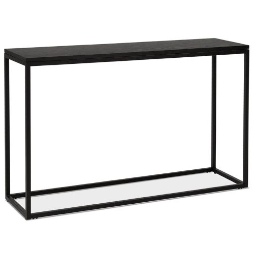 Table console style industriel 'RIVER' en bois et métal noir