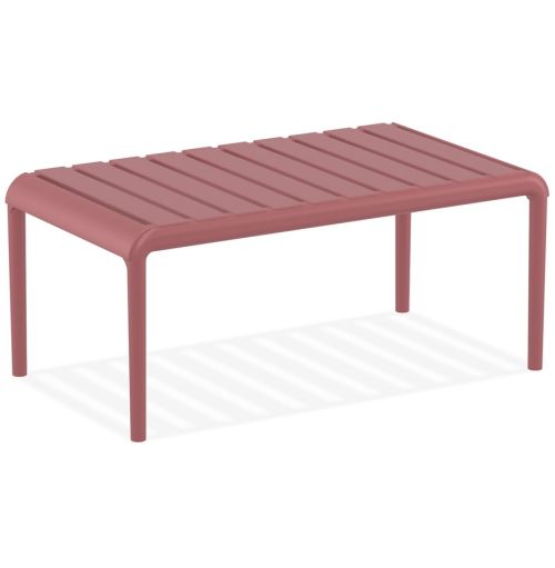 Table basse 'SIDONY XL' rouge en matière plastique