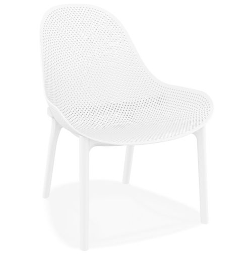 Fauteuil lounge de jardin perforé 'SILO' blanc design