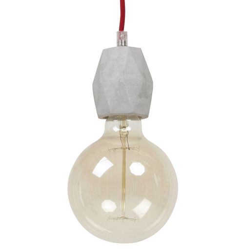 Douille design 'SOKET' grise effet béton