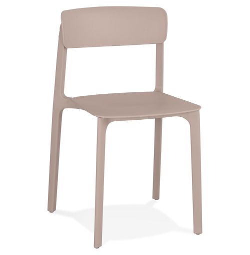 Chaise intérieur / extérieur 'TROPICAL' en matière plastique beige