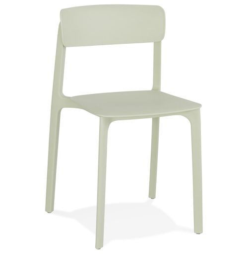 Chaise intérieur / extérieur empilable 'TROPICAL' en matière plastique vert pastel
