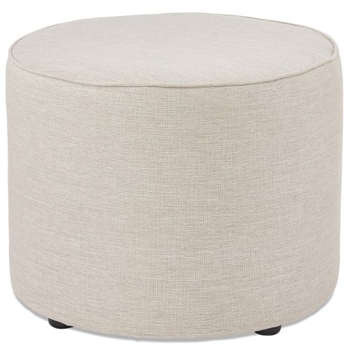 Repose-pied / pouf 'TULIP' en tissu beige