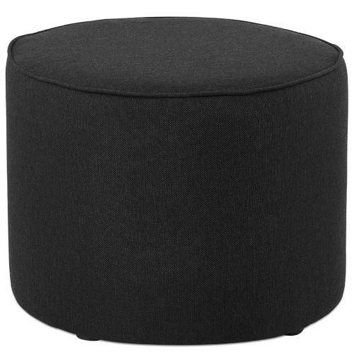 Repose-pied / pouf 'TULIP' en tissu noir