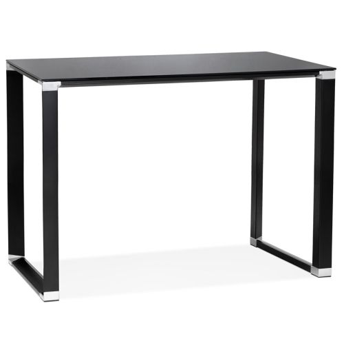 Table haute / bureau haut 'XLINE HIGH TABLE' en verre noir - 140x70 cm
