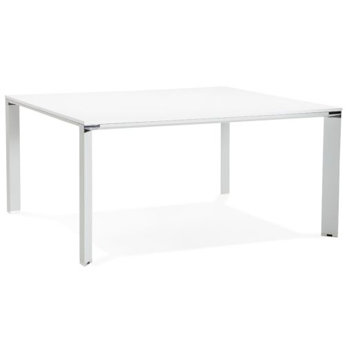 Table de réunion / bureau bench 'XLINE SQUARE' blanc - 160x160 cm