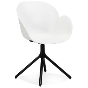 Chaise avec accoudoirs 'APODIS' blanche en matière plastique