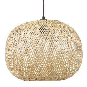 Suspension ronde 'CASIMIRA MINI' en bambou naturel
