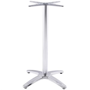 Pied de table 'CHIKO' 110 en métal chromé pour intérieur et extérieur