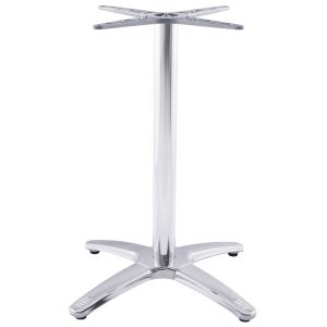 Pied de table 'CHIKO' 75 en métal chromé pour intérieur et extérieur