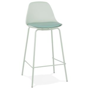 Tabouret snack mi-hauteur 'COOKIE MINI' vert clair style industriel