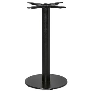 Pied de table rond 'CORTADO' 75 en métal noir intérieur/extérieur