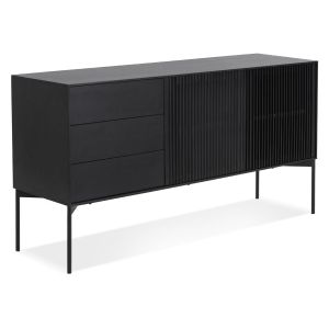 Meuble de rangement design 'CONVIV' en bois noir