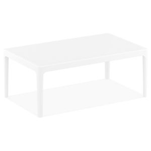 Table basse de jardin 'DOTY' blanche design - 100x60 cm