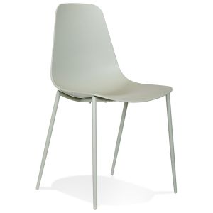 Chaise intérieur / extérieur 'FELIZ' verte en matière plastique et métal